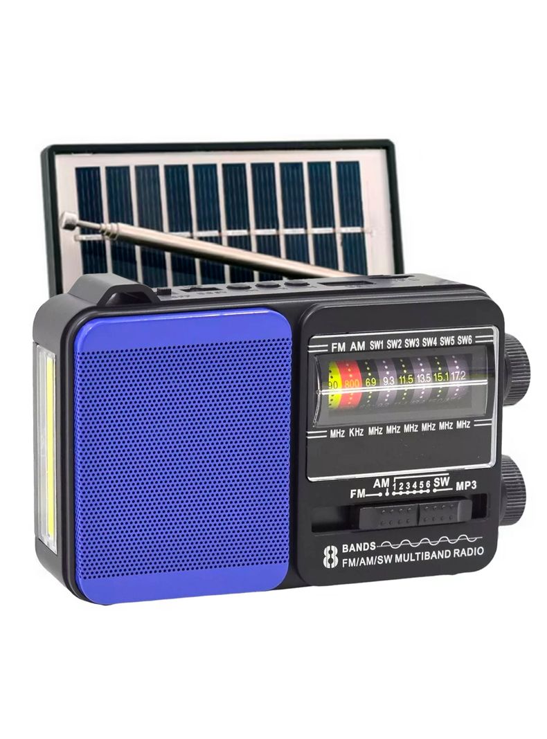 Radio Portatil Am Fm Con Linterna Carga Solar Tecnolab TL653-0