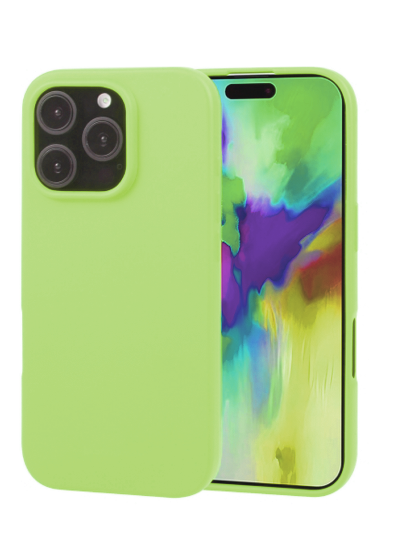 Carcasa Para IPhone 16 Pro Max Goma Verde Claro-0