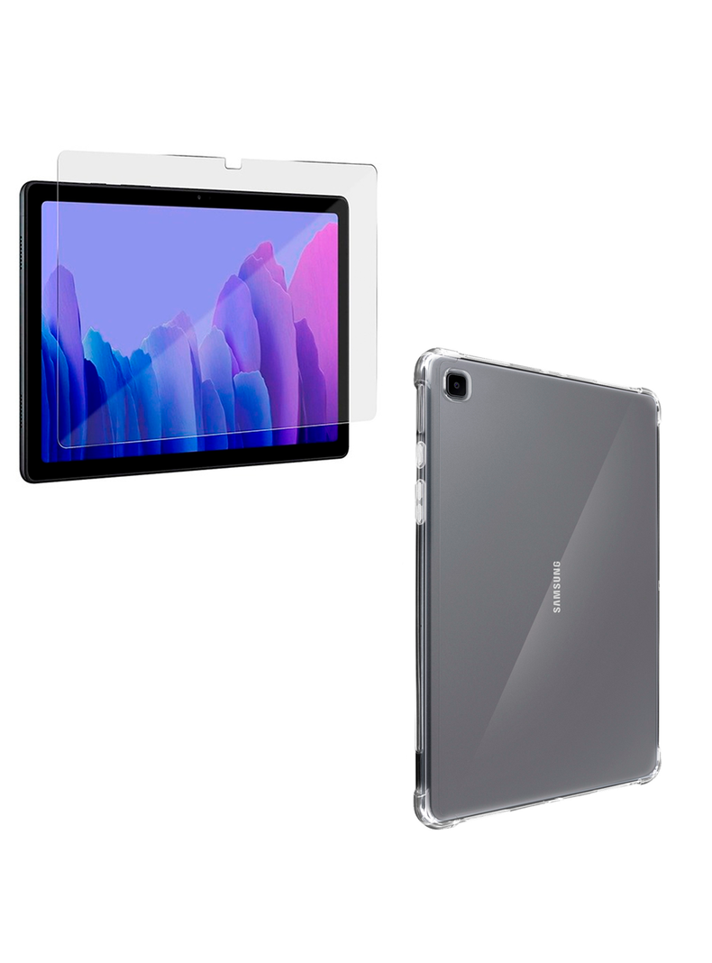 Funda + Lamina Para Tablet Samsung A7 T500 Transparente-0