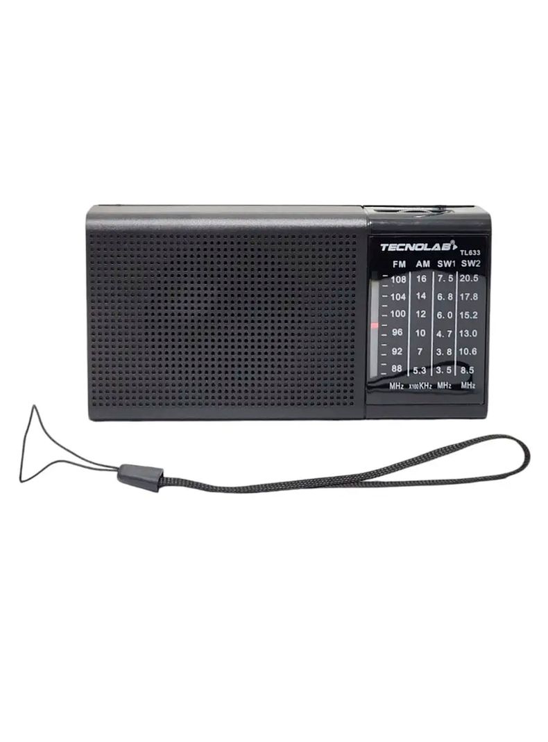 Radio Portatil Am/Fm 3W Con Entrada Audifonos Tecnolab TL633-1
