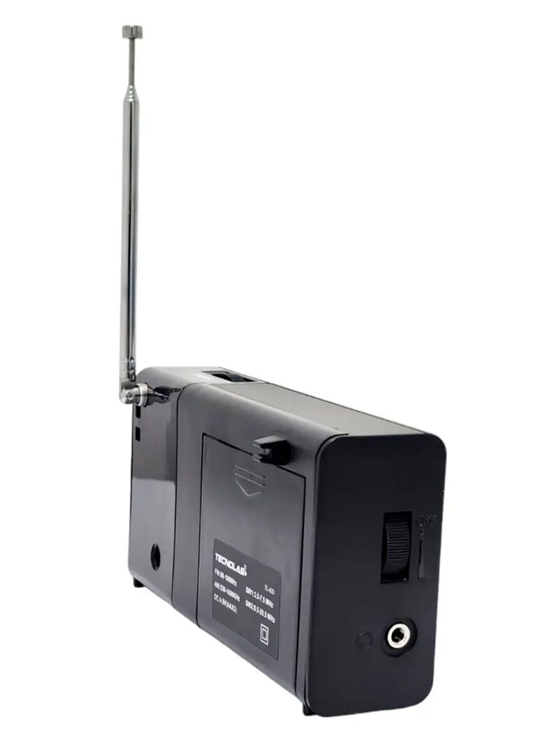 Radio Portatil Am/Fm 3W Con Entrada Audifonos Tecnolab TL633-2