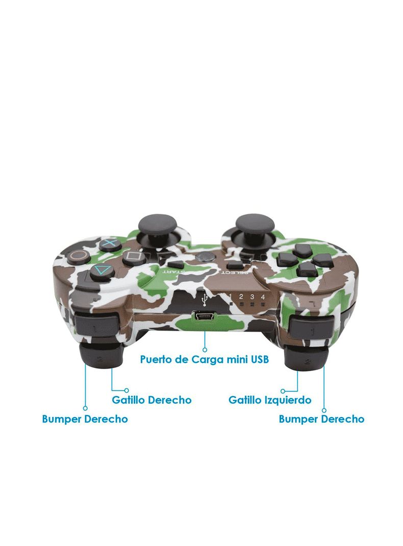 Control Joystick Compatible Play 3 Bluetooth Mimetizado-3