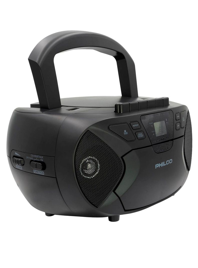 Radio Reproductor Portatil Boombox Cassette Bluetooth CD MP3-1