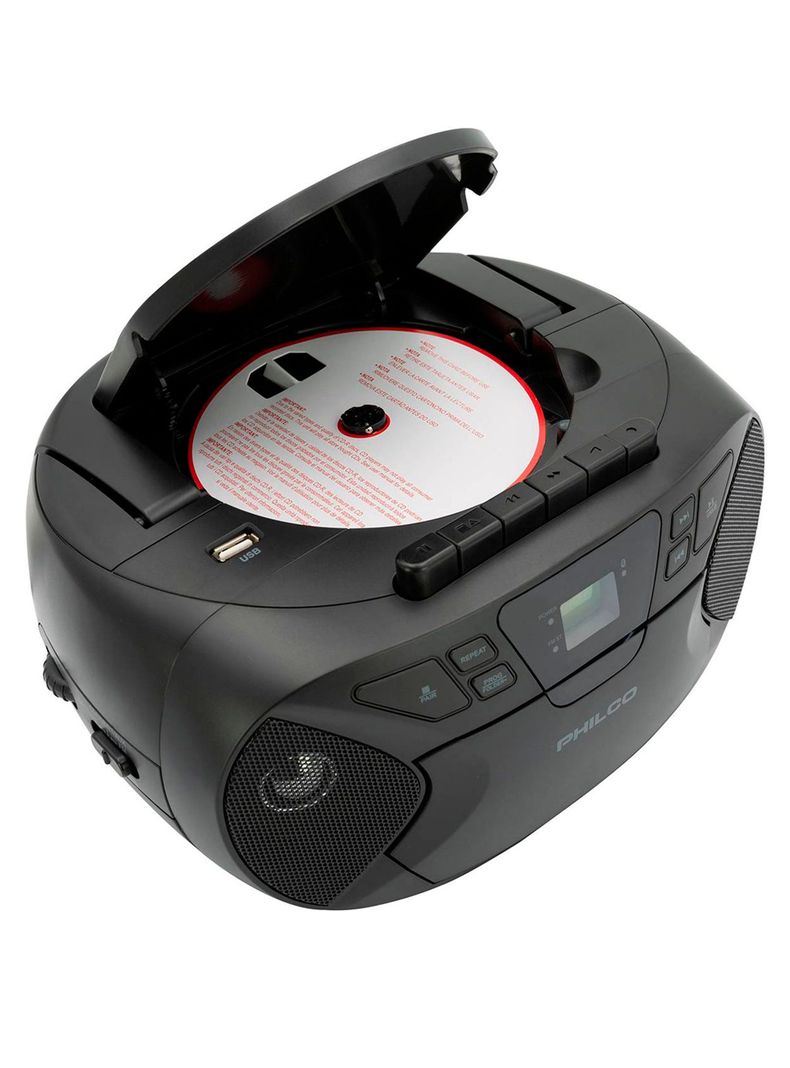 Radio Reproductor Portatil Boombox Cassette Bluetooth CD MP3-2