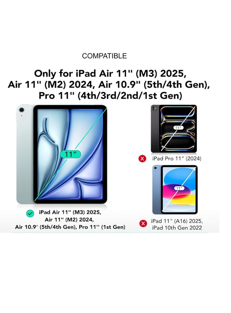 Funda Magnetica Con Teclado Para iPad Air 11 M2 2024-3