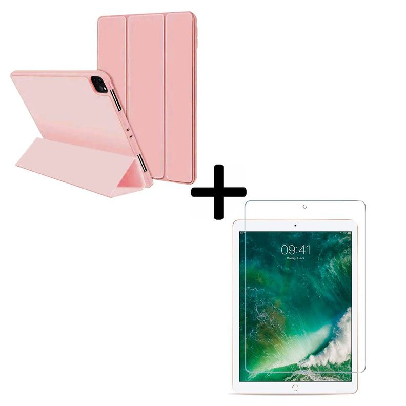 Funda Smartcover LaminaVidrio Para iPad 12.9 Sin Ranura Rosa-0