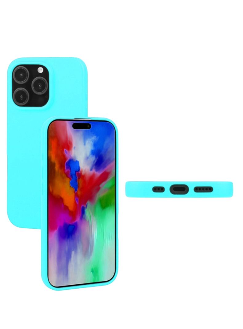 Carcasa Para iPhone 16 Pro Max Goma Turquesa-0