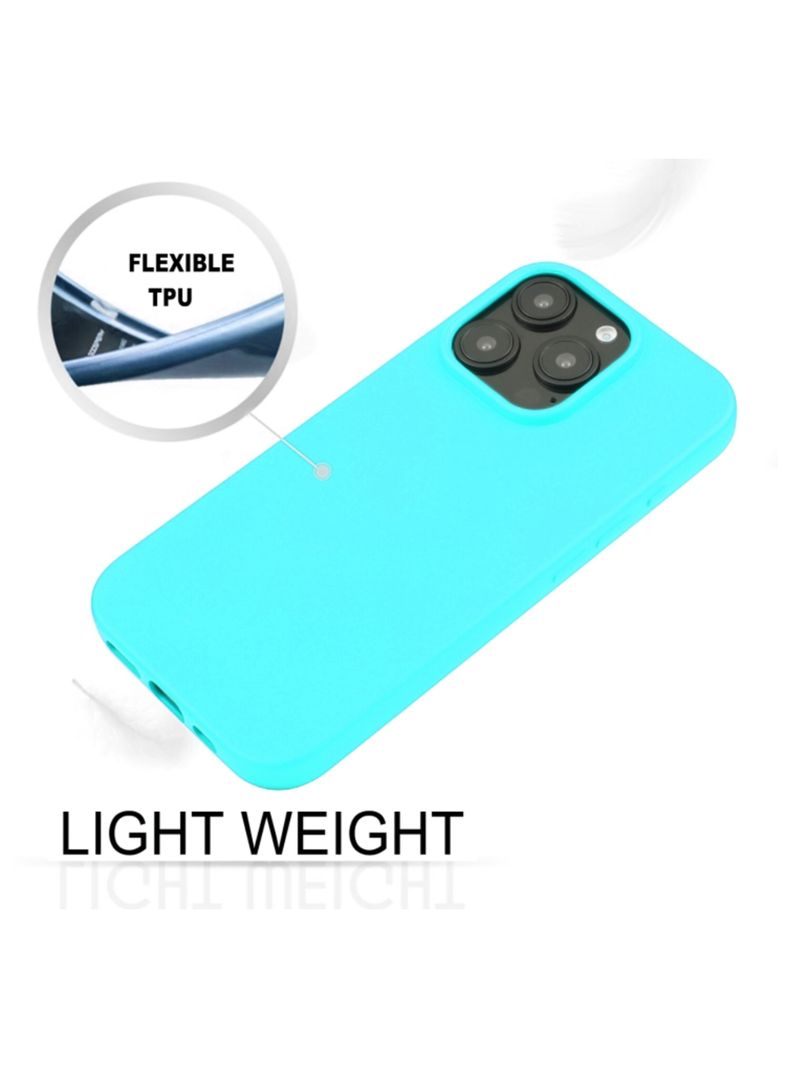 Carcasa Para iPhone 16 Pro Max Goma Turquesa-1