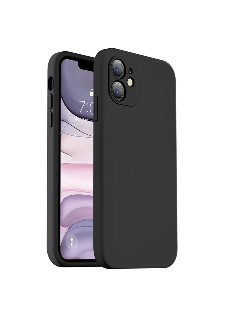 Carcasa Para iPhone 11 Goma Color Negro-0