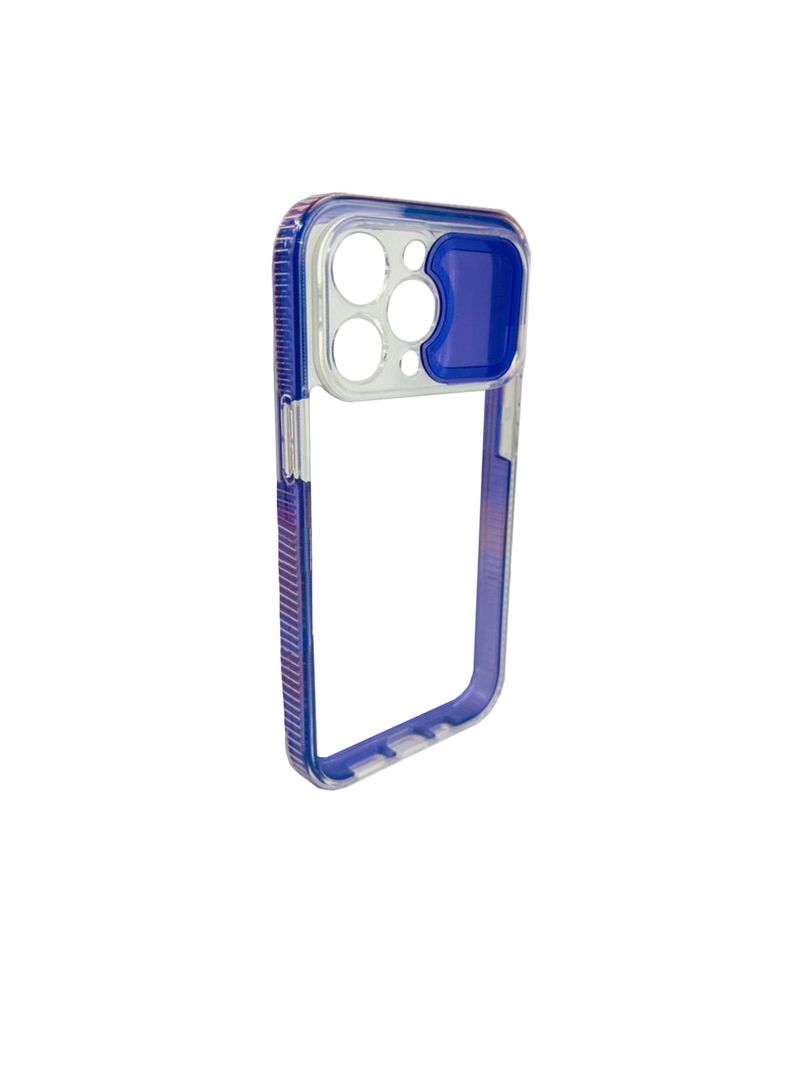 Carcasa Para iPhone 13 Transparente 360 Fluor Lila-0