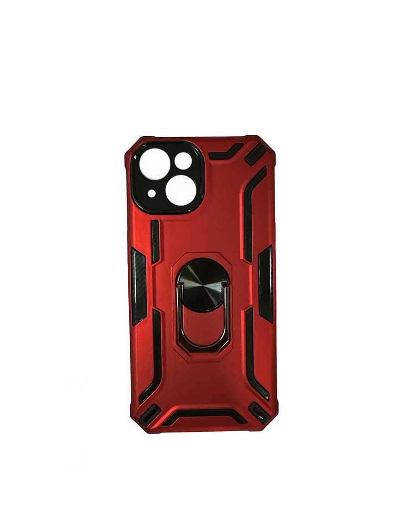 Carcasa Funda Para iPhone 14 Con Anillo Soporte Rojo-0
