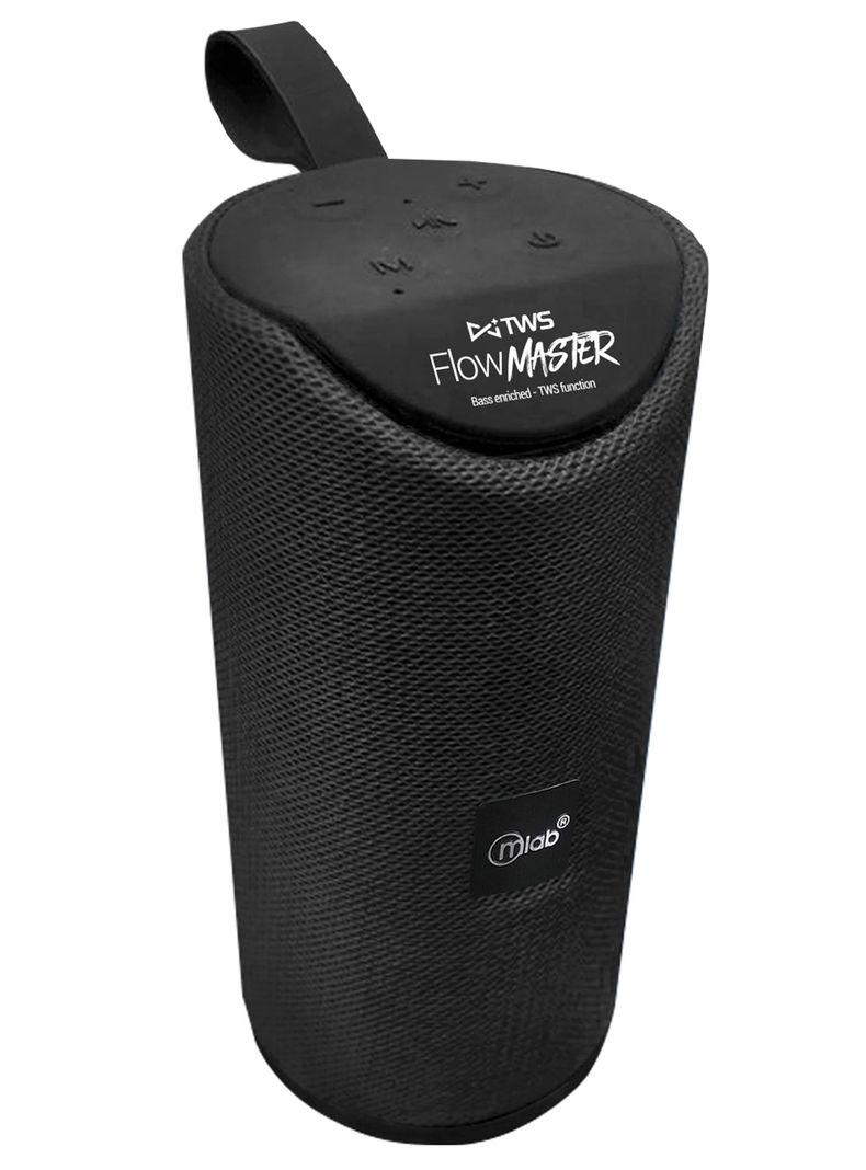 Parlante Bluetooth Portatil Flow Master TWS Mlab Negro-1
