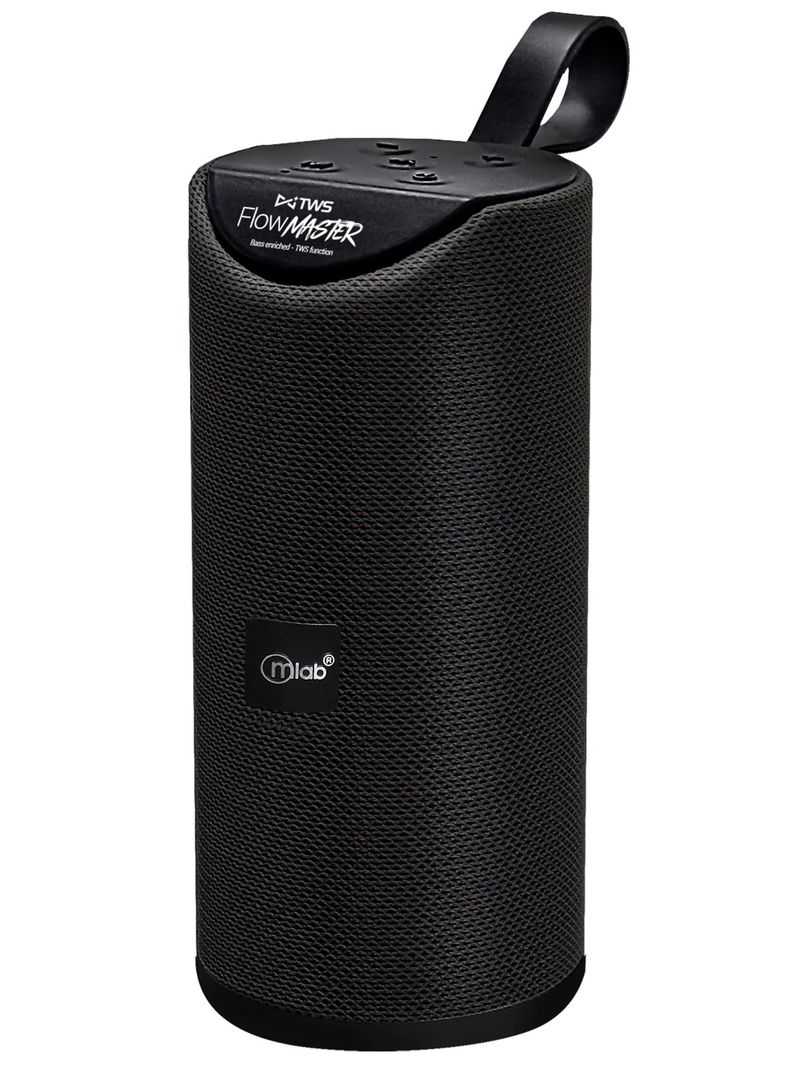 Parlante Bluetooth Portatil Flow Master TWS Mlab Negro-2