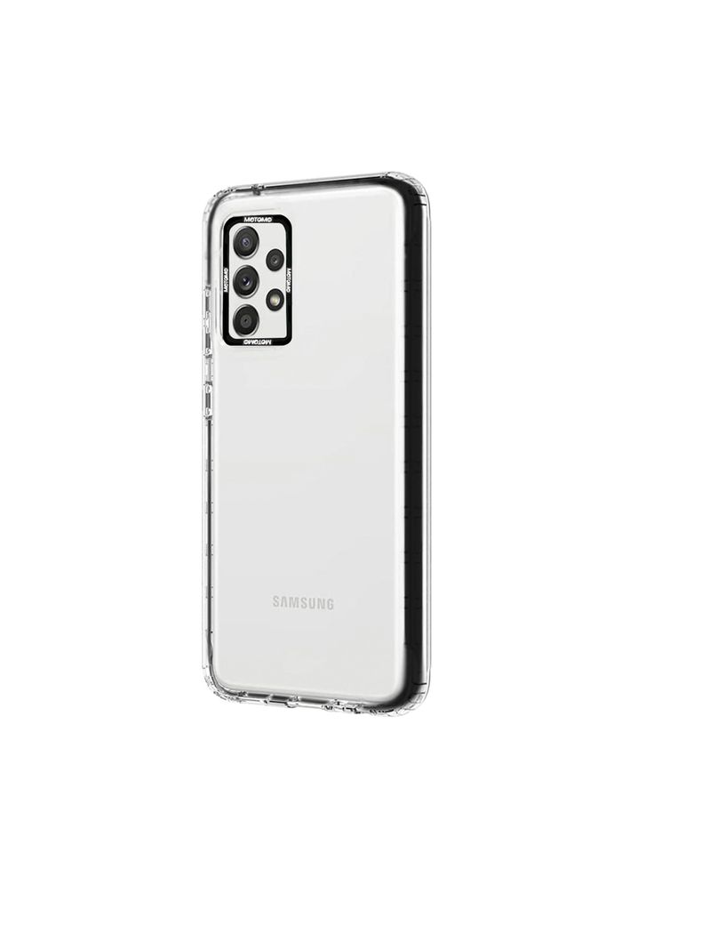 Carcasa Para Samsung A23 Fluor Transparente Borde Negro-0