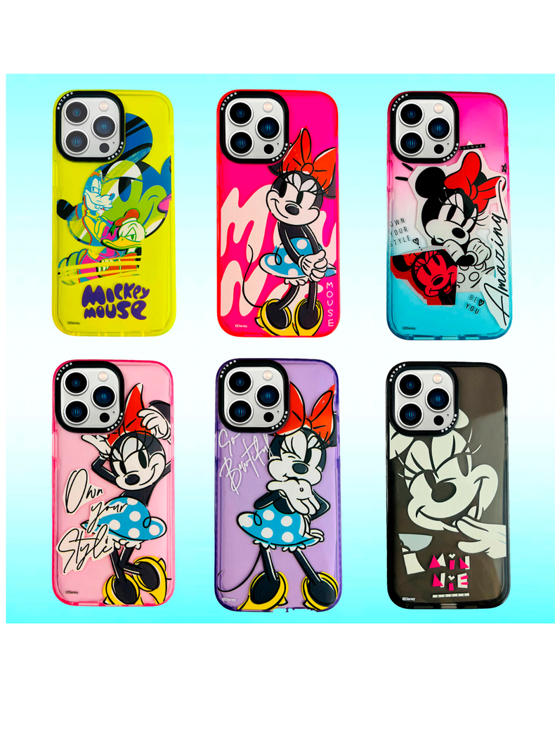 Carcasa Para iPhone 13 Pro Diseño Disney Minnie Lila-1