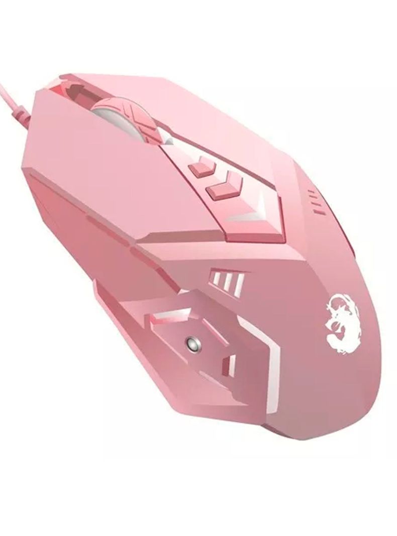 Mouse Gamer Para Juegos de PC Gamer Longtao 2400 dpi Rosa-0