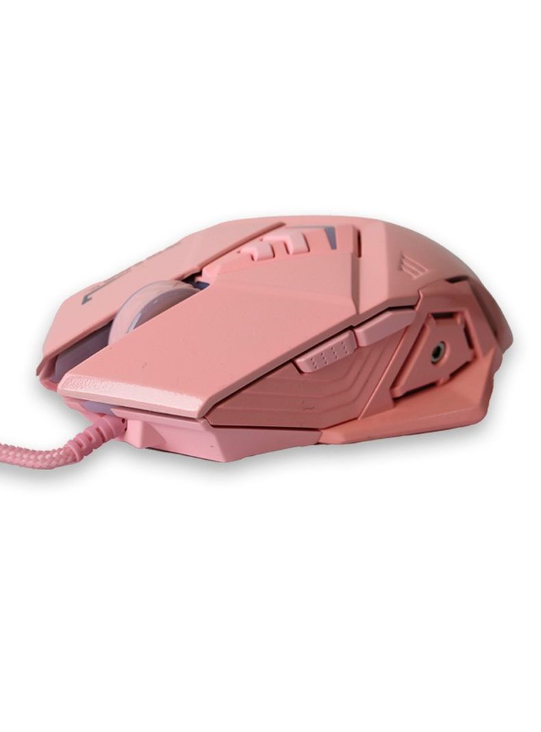 Mouse Gamer Para Juegos de PC Gamer Longtao 2400 dpi Rosa-1