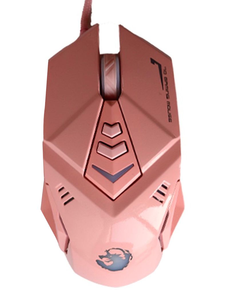 Mouse Gamer Para Juegos de PC Gamer Longtao 2400 dpi Rosa-3
