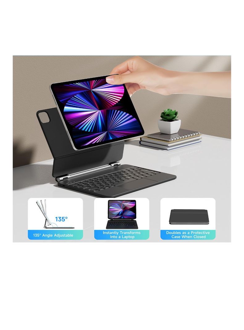 Funda Con Teclado Magnético Para iPad 10.9 Decima 2022-4