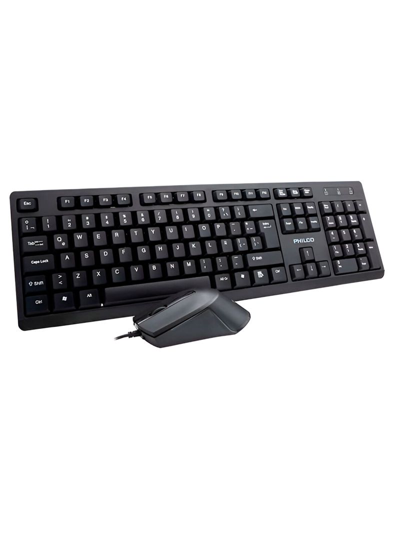 Combo Teclado Mouse Español Con Cable USB Philco 29PPRKIT34-0