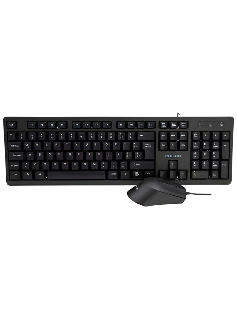 Combo Teclado Mouse Español Con Cable USB Philco 29PPRKIT34-2