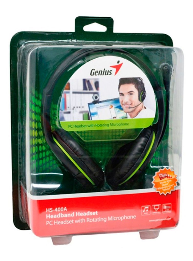 Audifono Con Microfono Cable Conexión Auxiliar Genius HS-400-3