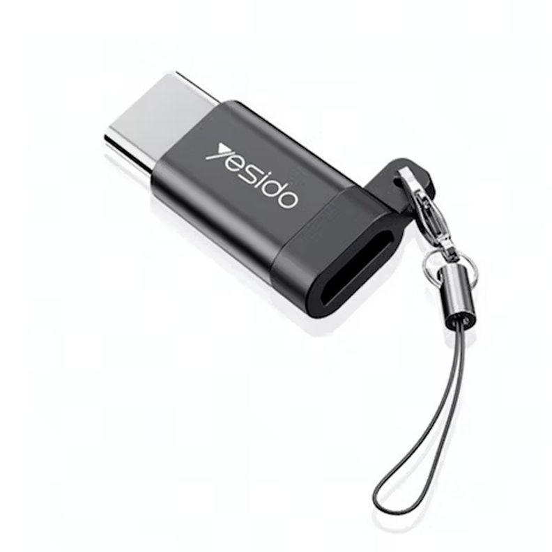 Adaptador Convertidor OTG Micro-USB Compatible USB C Negro