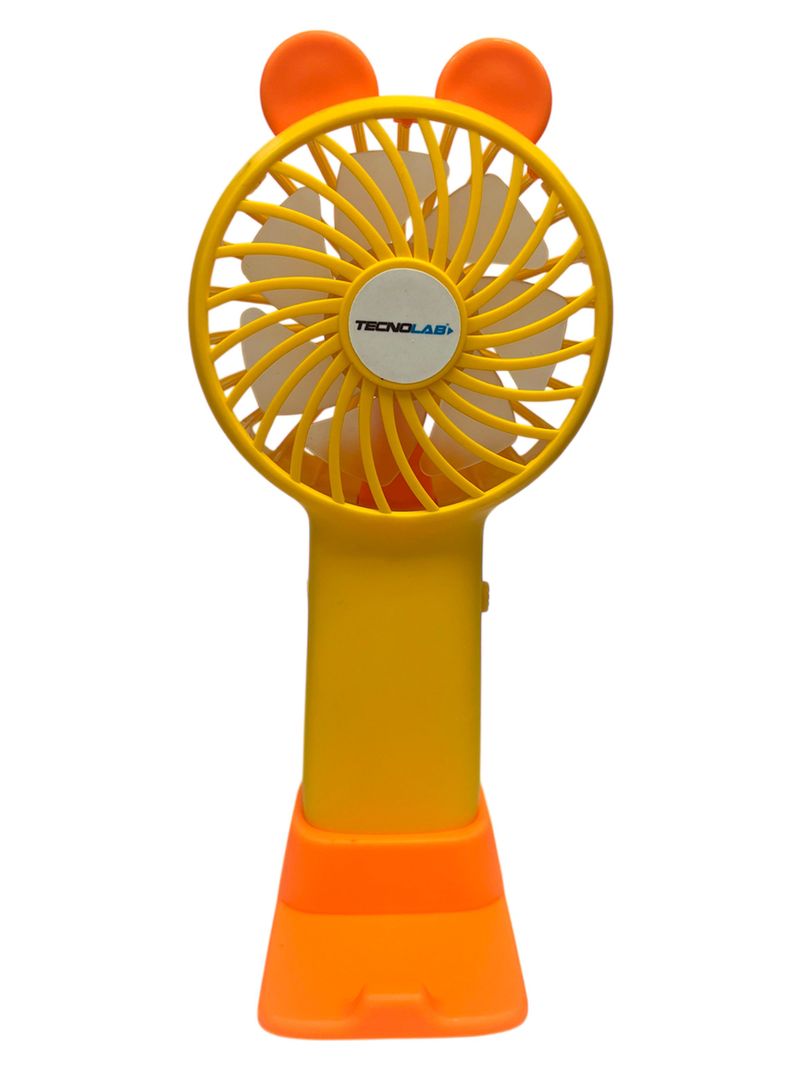 Mini Ventilador Portatil Recargable Tecnolab TL672 Amarillo-1