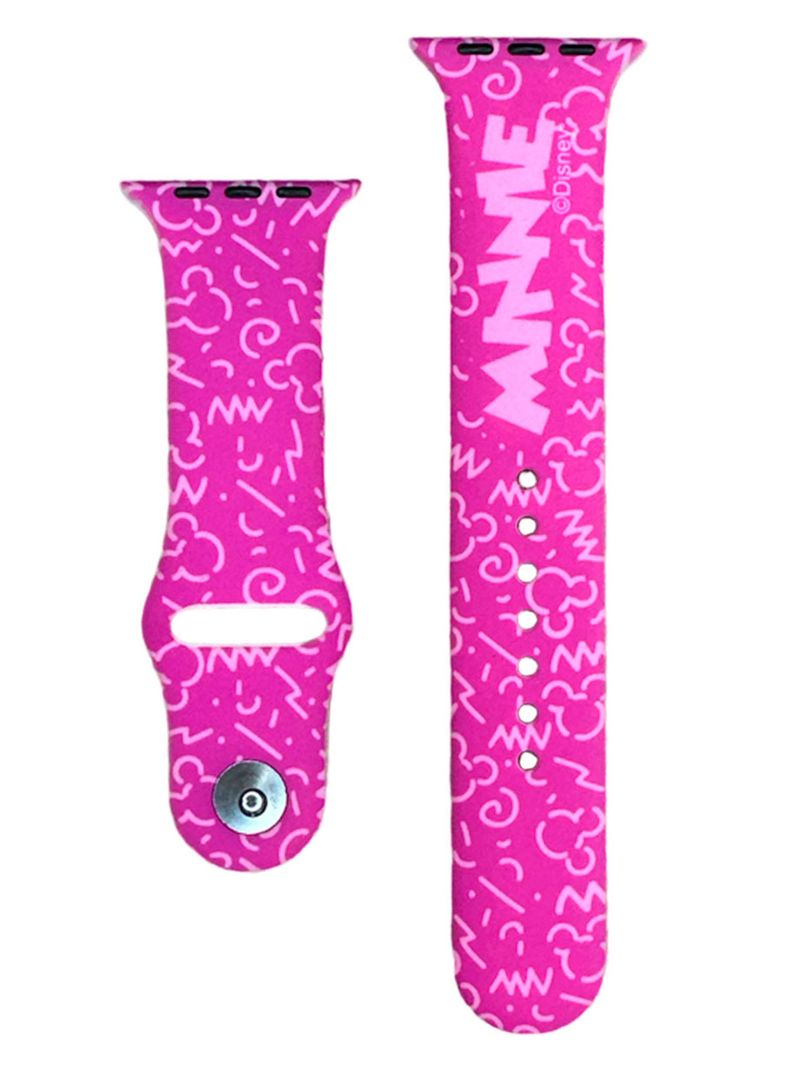 Correa Compatible Con Apple Watch 42mm 45mm 49mm Disney Fucsia-0