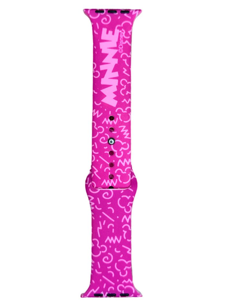 Correa Compatible Con Apple Watch 42mm 45mm 49mm Disney Fucsia-1