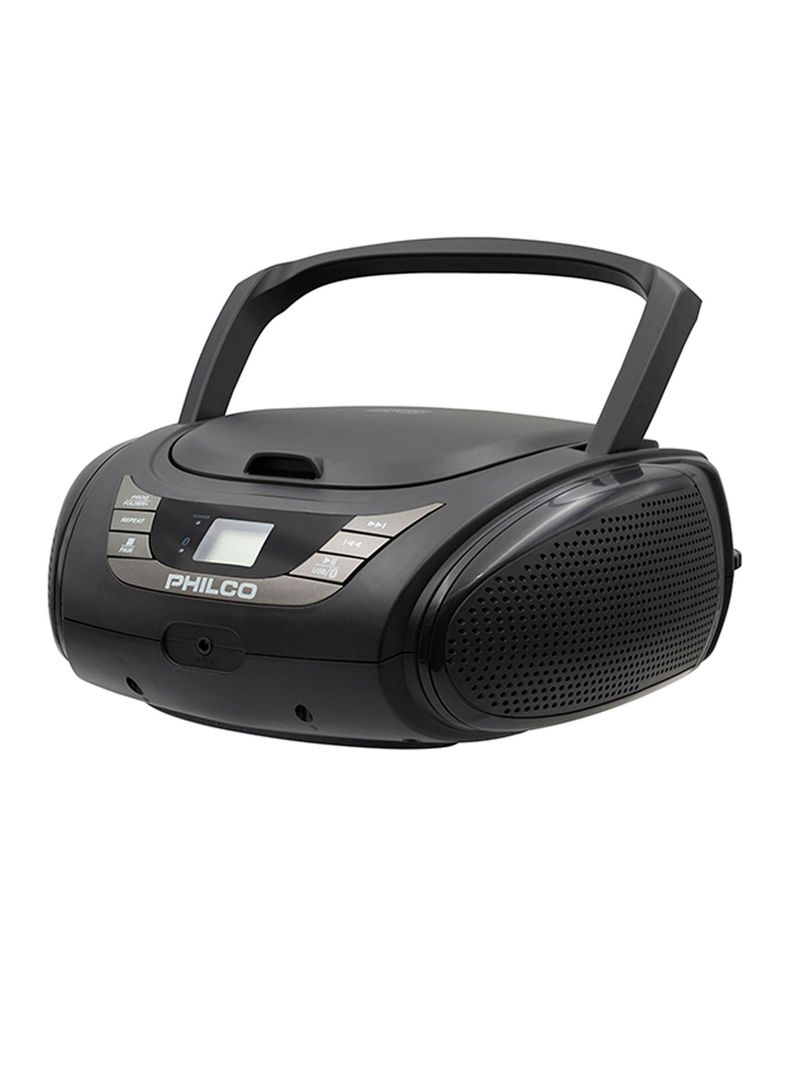 Radio Reproductor Portatil Boombox Bluetooth CD MP3 Negro-0