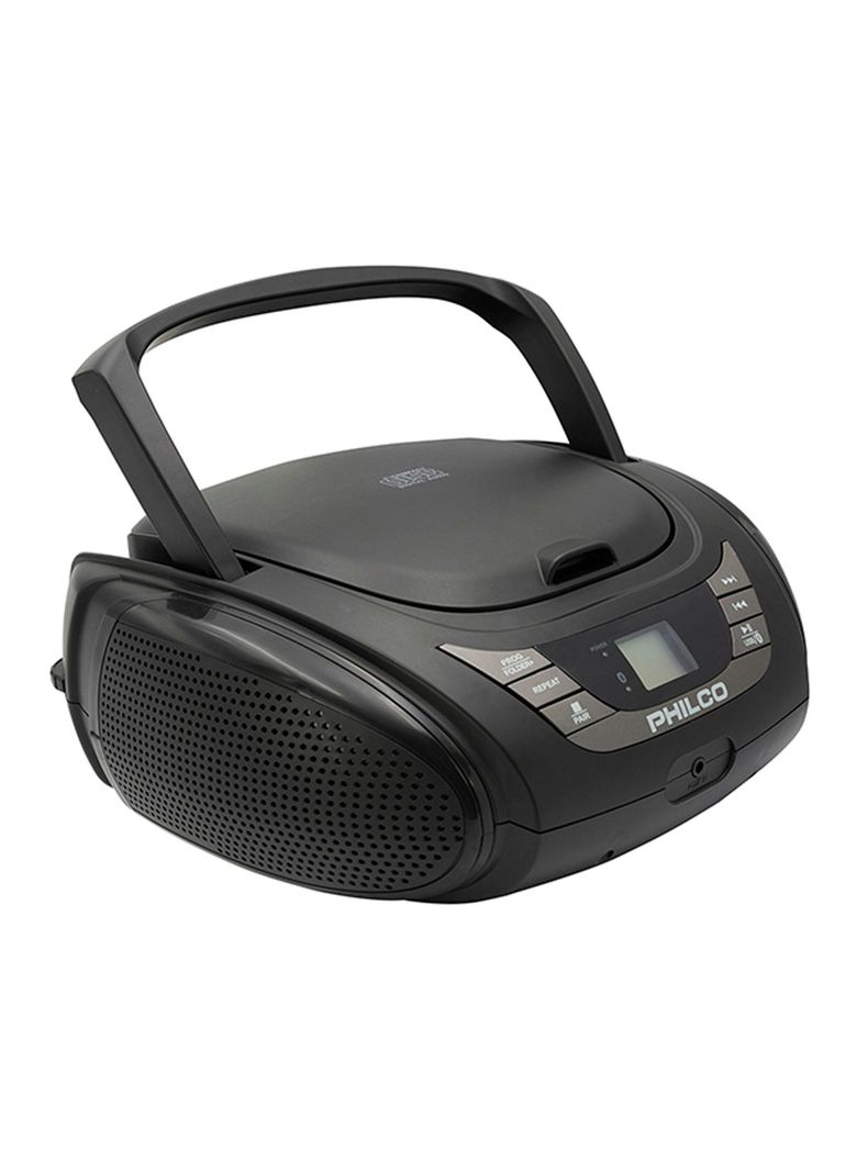 Radio Reproductor Portatil Boombox Bluetooth CD MP3 Negro-2