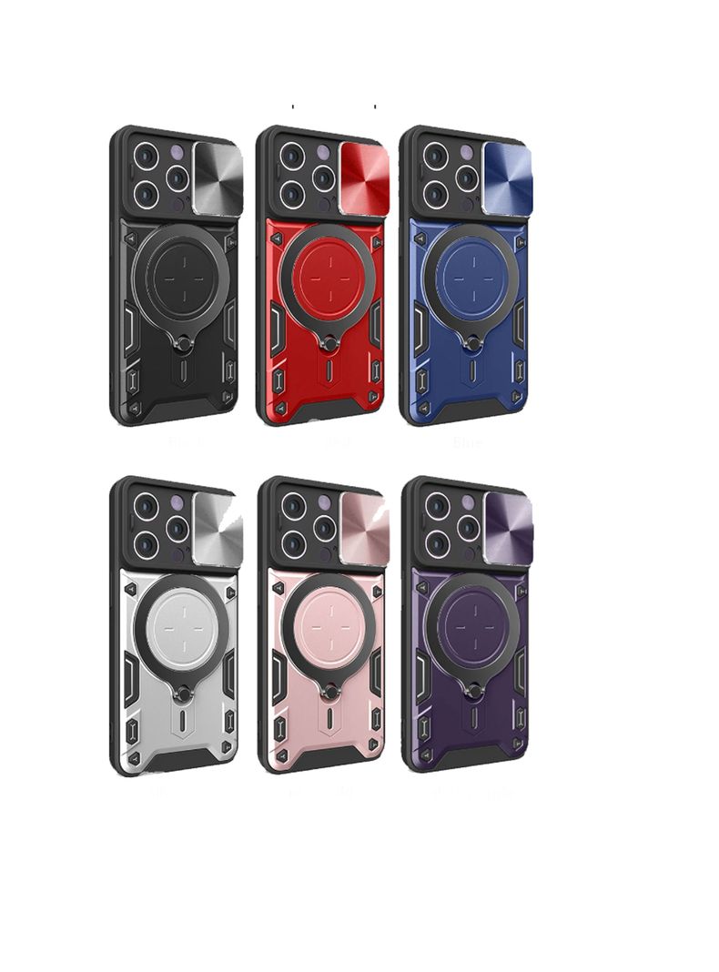 Carcasa Tipo Armor Para iPhone 15 Pro Rojo-1