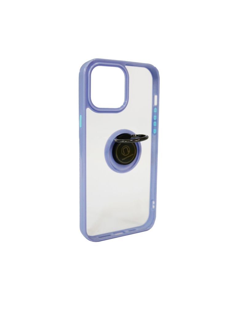 Carcasa Anti-Shock Para iPhone 13 Pro Max Con Anillo Lila-2