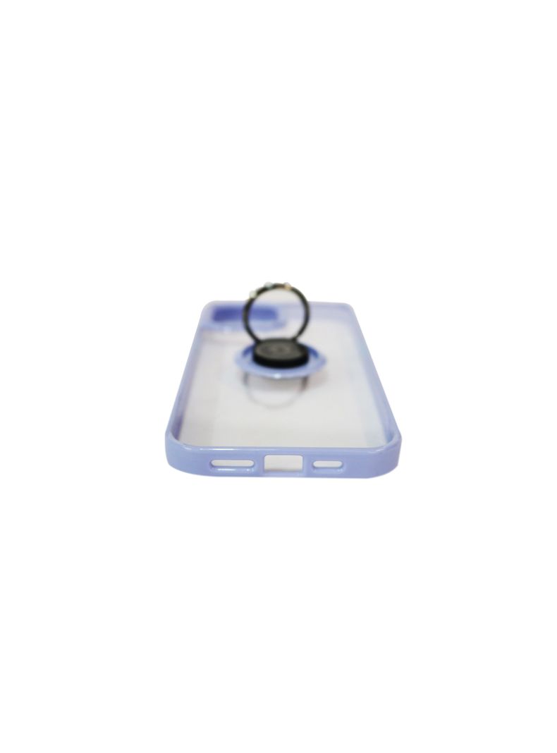 Carcasa Anti-Shock Para iPhone 13 Pro Max Con Anillo Lila-3