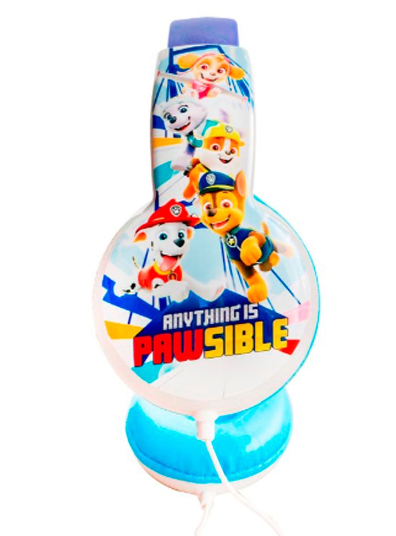 Audifonos Con Cable Diseño Paw Patrol Conexión 3.5mm Blanco-0