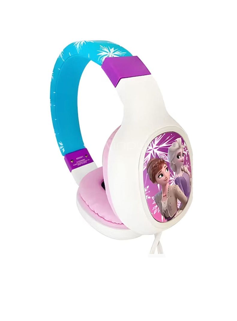 Audifonos Estero Con Cable Microfono Disney Frozen Lila-0