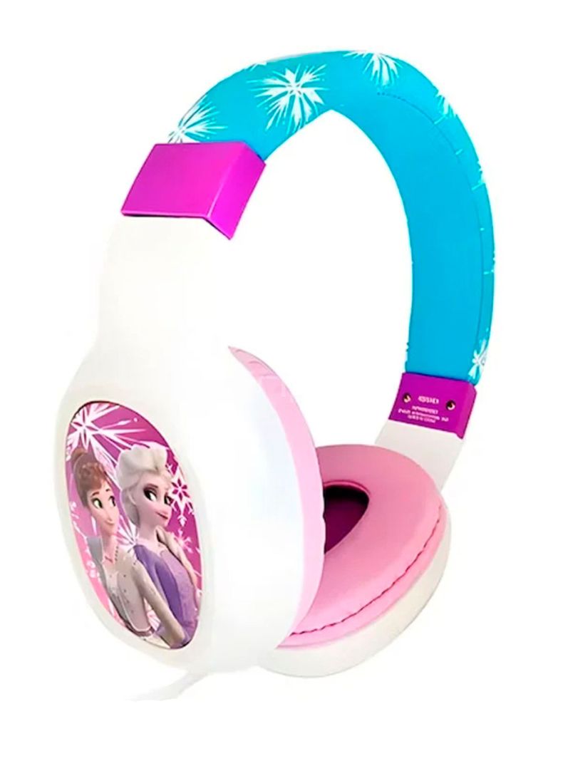 Audifonos Estero Con Cable Microfono Disney Frozen Lila-1