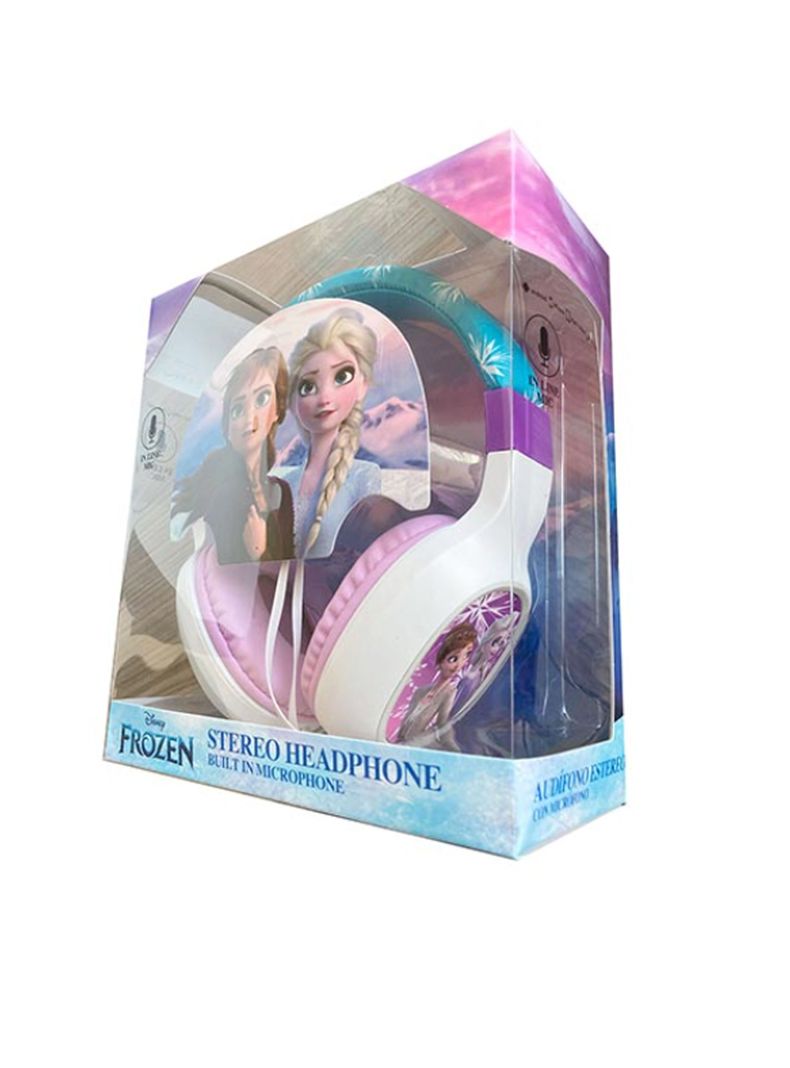Audifonos Estero Con Cable Microfono Disney Frozen Lila-3