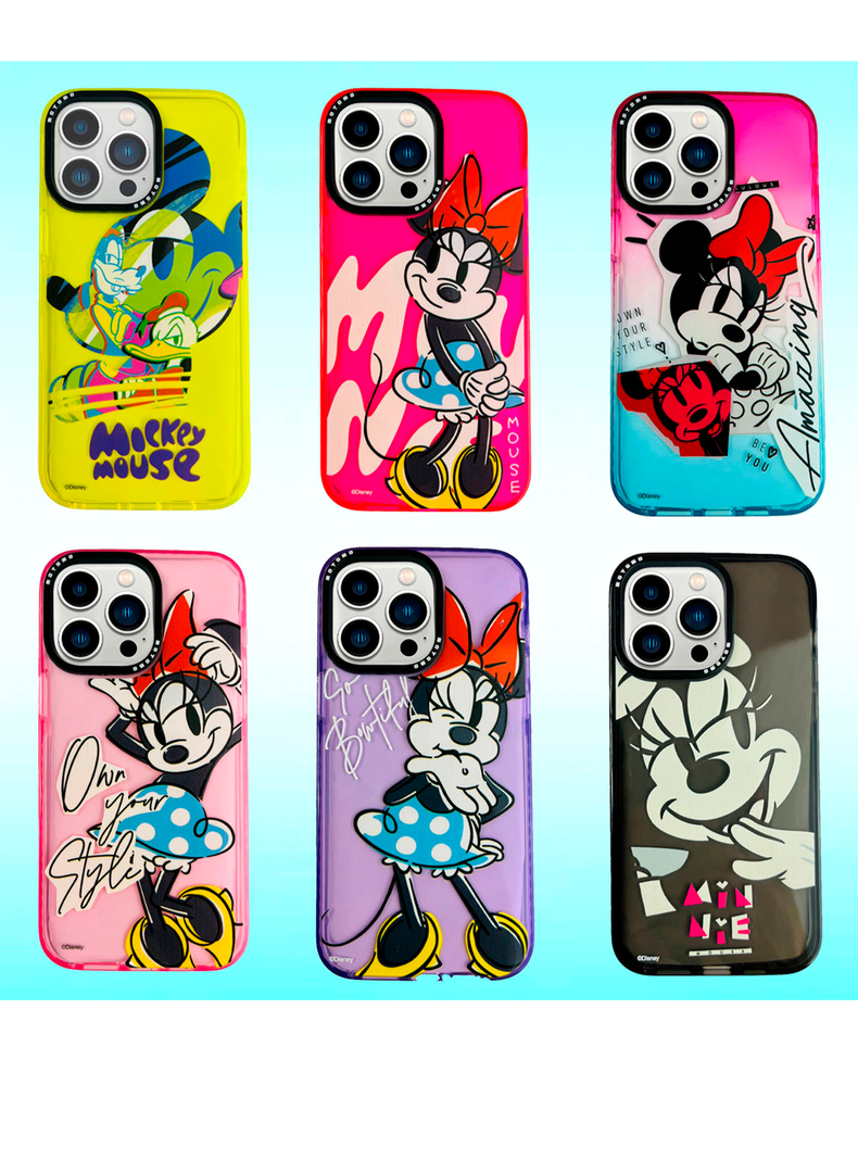 Carcasa Para iPhone 14 Plus Diseño Disney Minnie Rosa-1