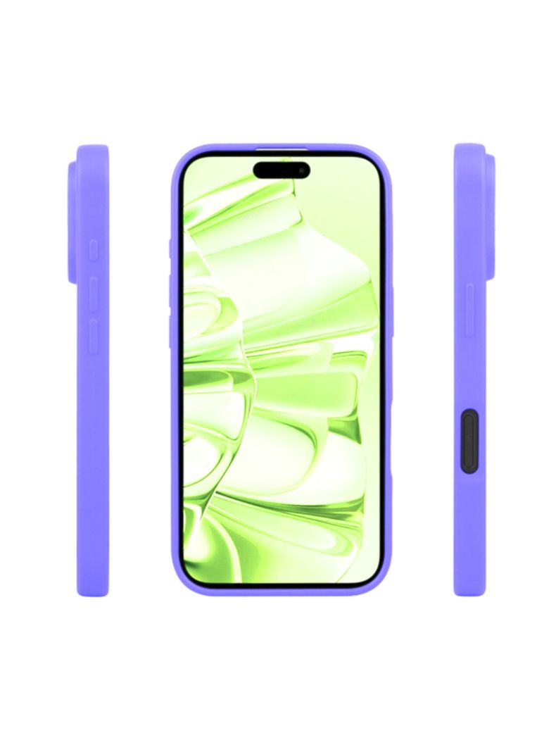 Carcasa Para IPhone 16 Pro Max Goma Lila-3