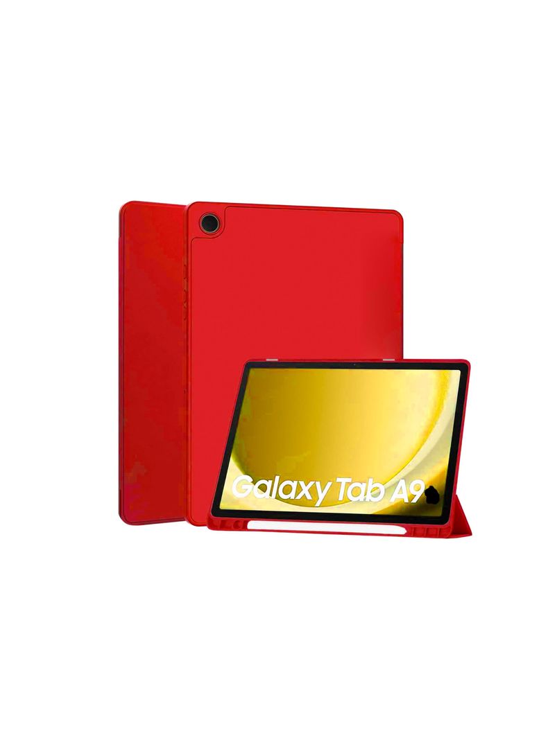 Funda Lamina Vidrio Para Tablet Galaxy Samsung A9 Rojo-1