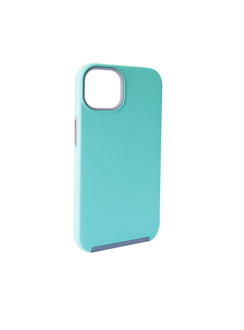 Carcasa Para iPhone 13  14 Anti Golpe Goma Turquesa-0