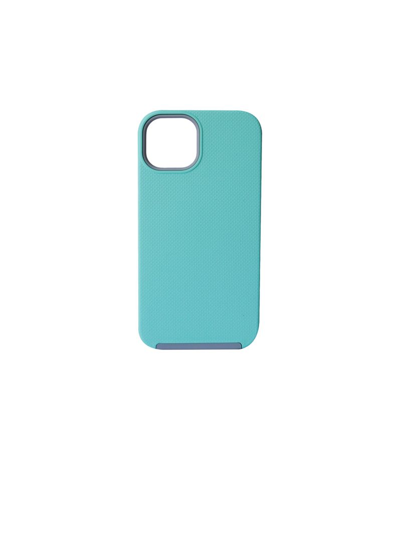 Carcasa Para iPhone 13  14 Anti Golpe Goma Turquesa-3