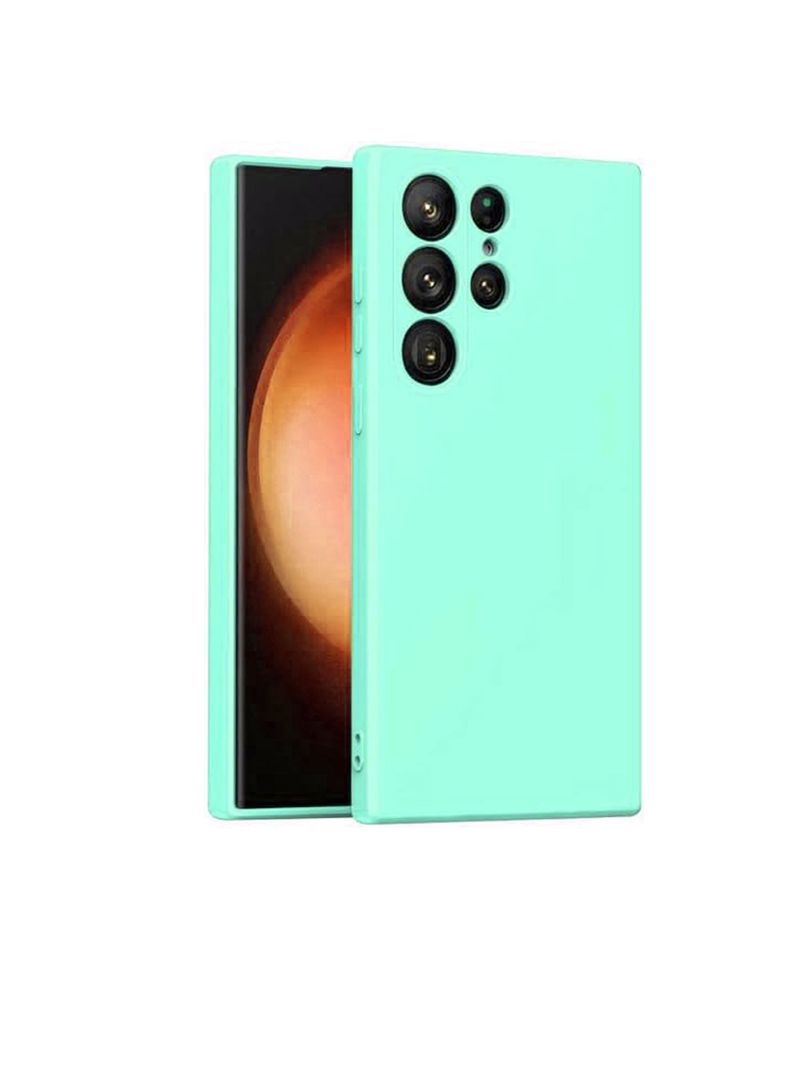 Carcasa Para Samsung S24 Ultra Goma Turquesa-0
