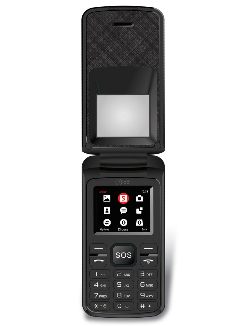 Telefono Celular Adulto Mayor 4G Senior 1.7" Almeja Dual Sim Negro