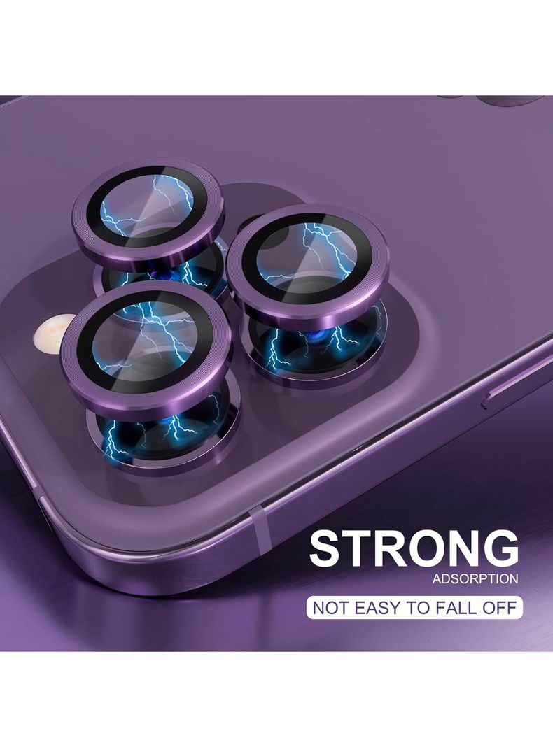 Protector De Lente De Camara Para iPhone 15/15 Plus Lila-1