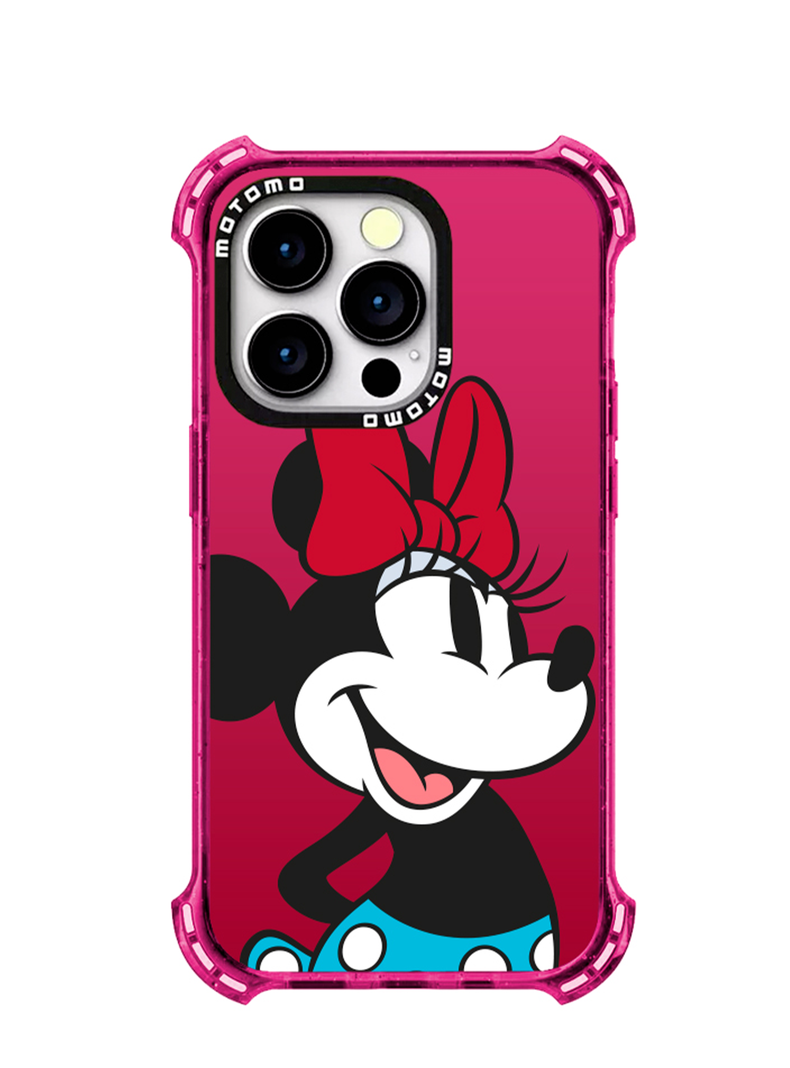 Carcasa Para iPhone 14 Pro Mickey Y Minnie Disney Fucsia-0