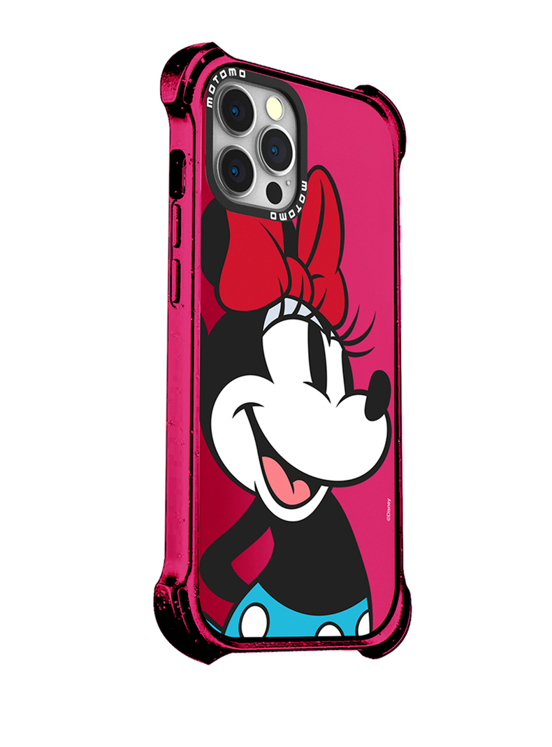 Carcasa Para iPhone 14 Pro Mickey Y Minnie Disney Fucsia-1