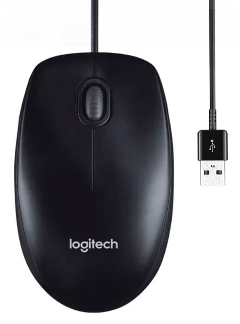 Mouse Optico Ergonómico Con Cable USB 1200dpi Logitech M90-1